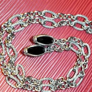 Ripka onyx and sterling necklace